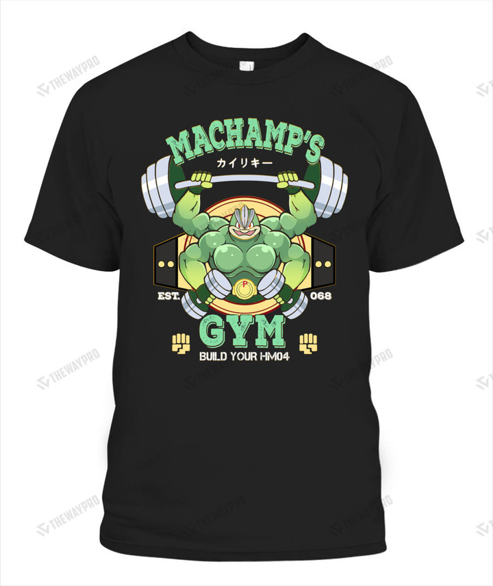 Machamp's Green Gym Font Custom Graphic Apparel