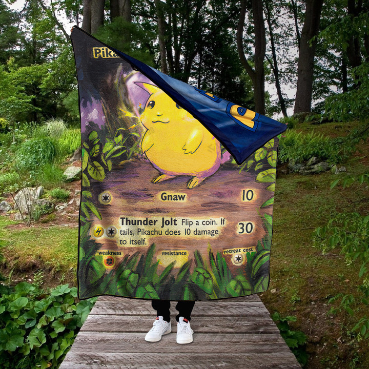 Painted Pikachu Custom 2-Side Printed Thicken Soft Blanket