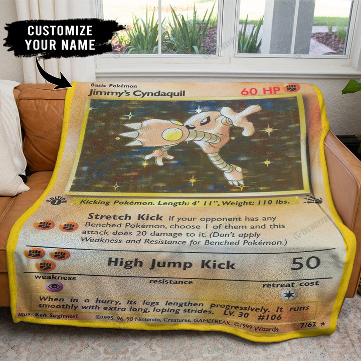 1st Hitmonlee Card Personalized Soft Blanket