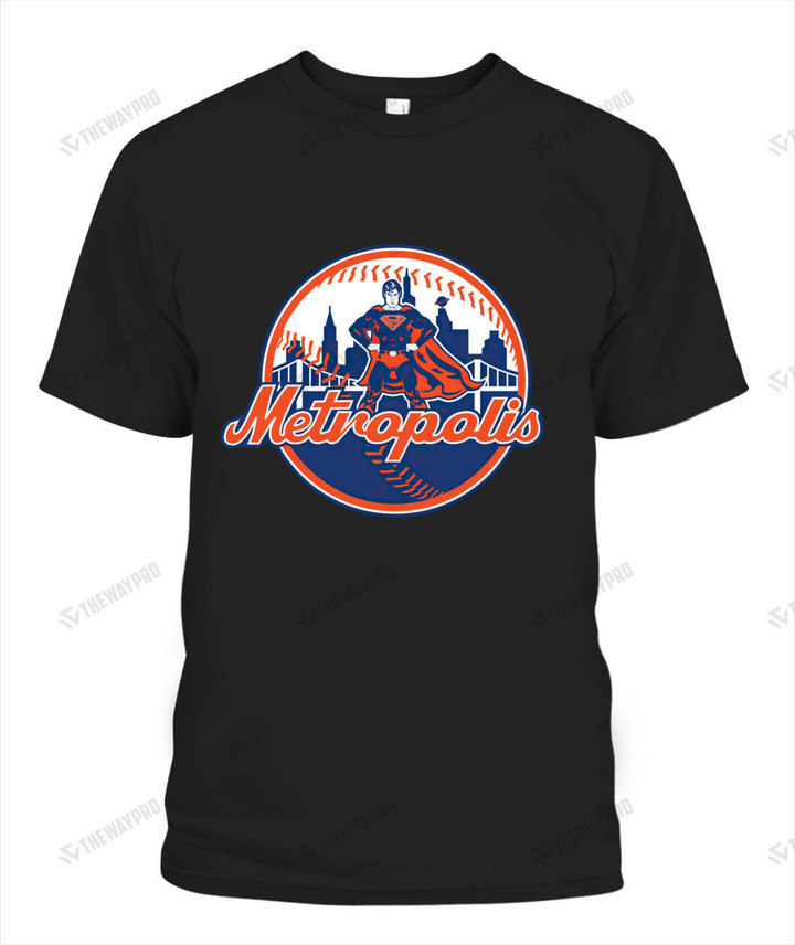 Baseball Superheroes NY Metropolis Superman Custom Graphic Apparel