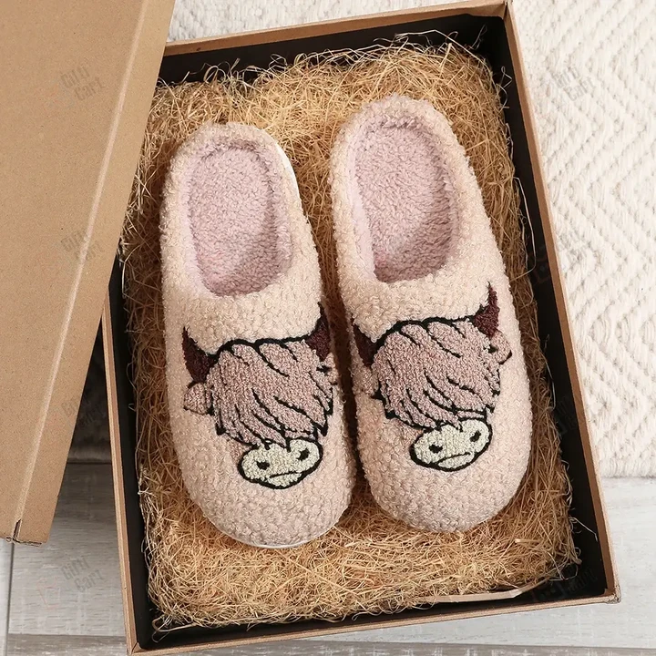 Cow Winter Slippers Indoor Slippers Cow Slippers Warm Plush