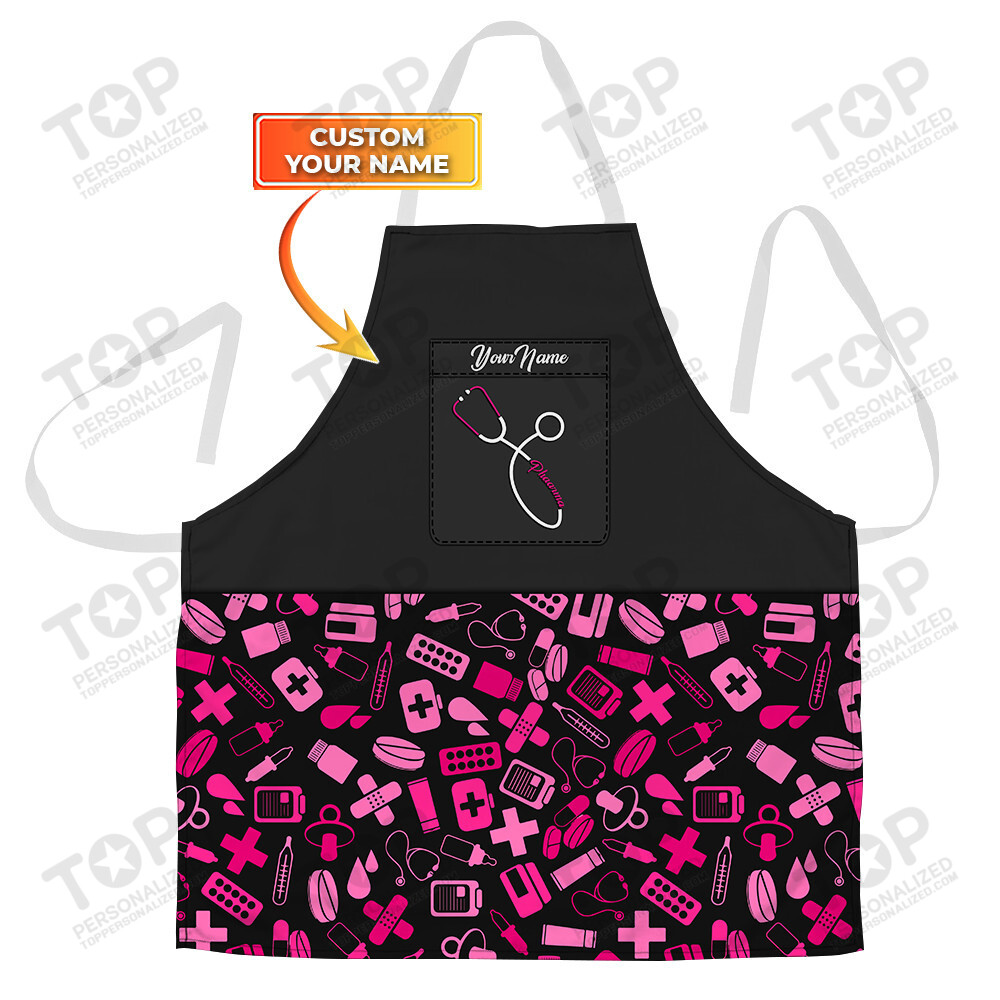 Pharmacy Tools Pattern Medical Apron Custom Pharmacist, Pharmacy techn ...