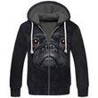 Bulldog Fleece Zipper, Dog Fleece Zipper For Humans