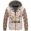 I'd Rather Be With My Dogs Fleece Zipper, Dog Fleece Zipper For Humans