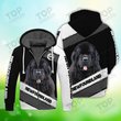 Black Newfoundland Dog Fleece Zipper, Newfoundland Fleece Zipper, Dog Fleece Zipper For Humans