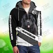 Black Newfoundland Dog Fleece Zipper, Newfoundland Fleece Zipper, Dog Fleece Zipper For Humans