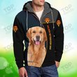 I Woof You Everyday Fleece Zipper, Golden Retriever Fleece Zipper, Dog Fleece Zipper For Humans