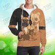 French Bulldog Zipper Hoodie, Dog Zipper Hoodie For Humans
