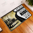 Trucker 3D All Over Printed Pattern Personalized Name Doormat