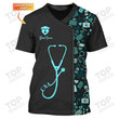 CNA Tools Pattern Shirts Medical Scrubs Clothing Custom CNA Tshirt