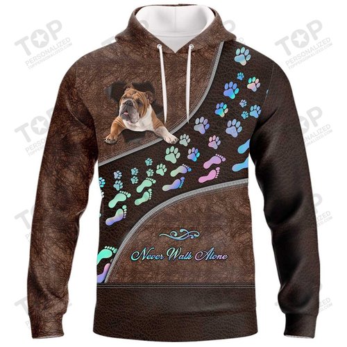 French Bulldog Never Walk Alone Hoodie, French Bulldog Hoodie, Dog Hoodie For Humans