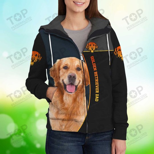 I Woof You Everyday Fleece Zipper, Golden Retriever Fleece Zipper, Dog Fleece Zipper For Humans
