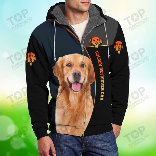 I Woof You Everyday Fleece Zipper, Golden Retriever Fleece Zipper, Dog Fleece Zipper For Humans