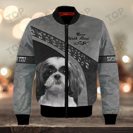 Shih Tzu Love Never Walk Alone 3D Full Print Shirts 1159