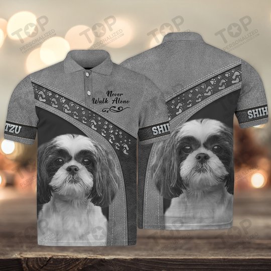 Shih Tzu Love Never Walk Alone 3D Full Print Shirts 1159