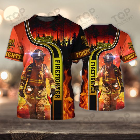 Firefighter 3D Full Print Shirts 2049