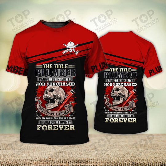Plumber 3D Full Print Shirts 2188