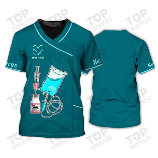 Nursing Tools Tee Shirt Custom Nurse Uniform Medical Scrubs Clothing