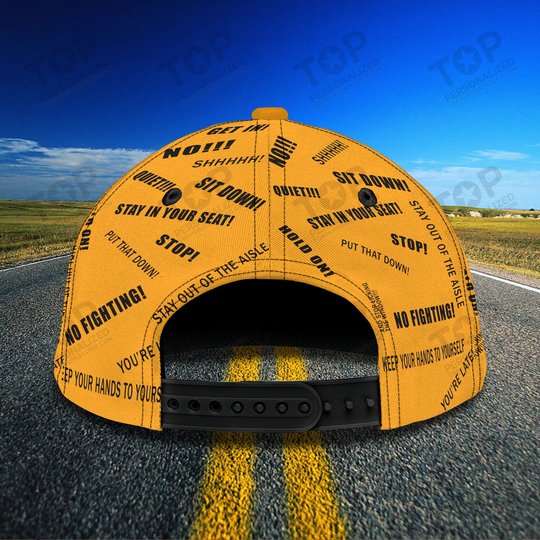 Funny School Bus - Personalized Name Cap 12 - TD96