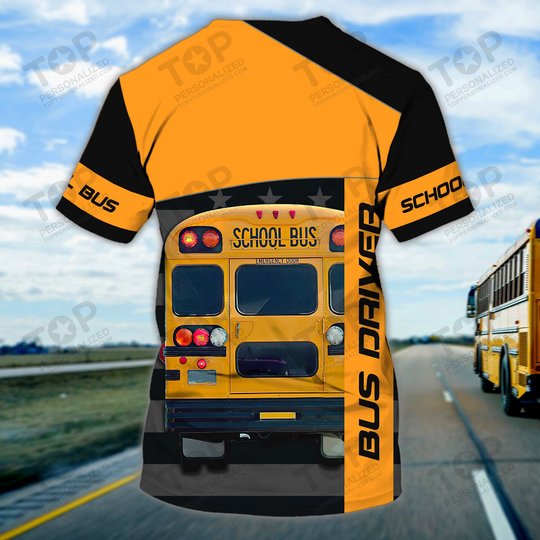 School Bus Driver - Personalized Name 3D Tshirt 34 - TD96