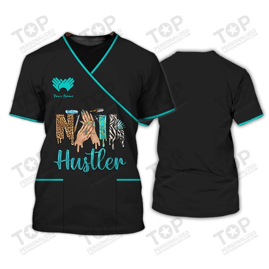 Nail Hustler Tee Shirt Nails Tools Print Tshirt