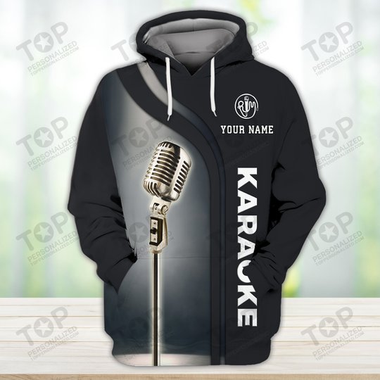 Karaoke Micro Pattern Custom Name 3D Shirts