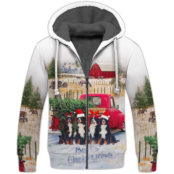 Dog Christmas Fleece Zipper, Dog Fleece Zipper For Humans