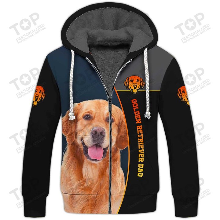 I Woof You Everyday Fleece Zipper, Golden Retriever Fleece Zipper, Dog Fleece Zipper For Humans