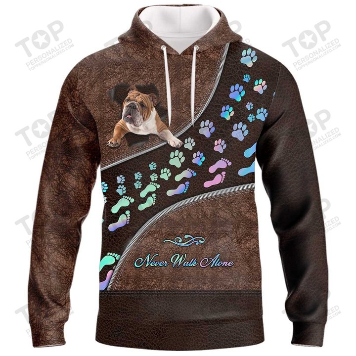 French Bulldog Never Walk Alone Hoodie, French Bulldog Hoodie, Dog Hoodie For Humans