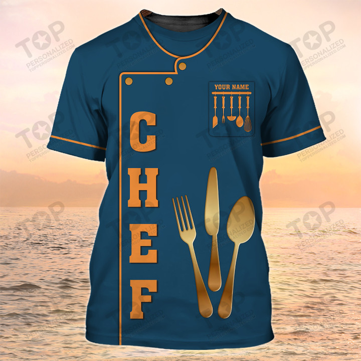 Chef Shirt Chef Apparel Chef Wear Cook Personalized T-Shirt