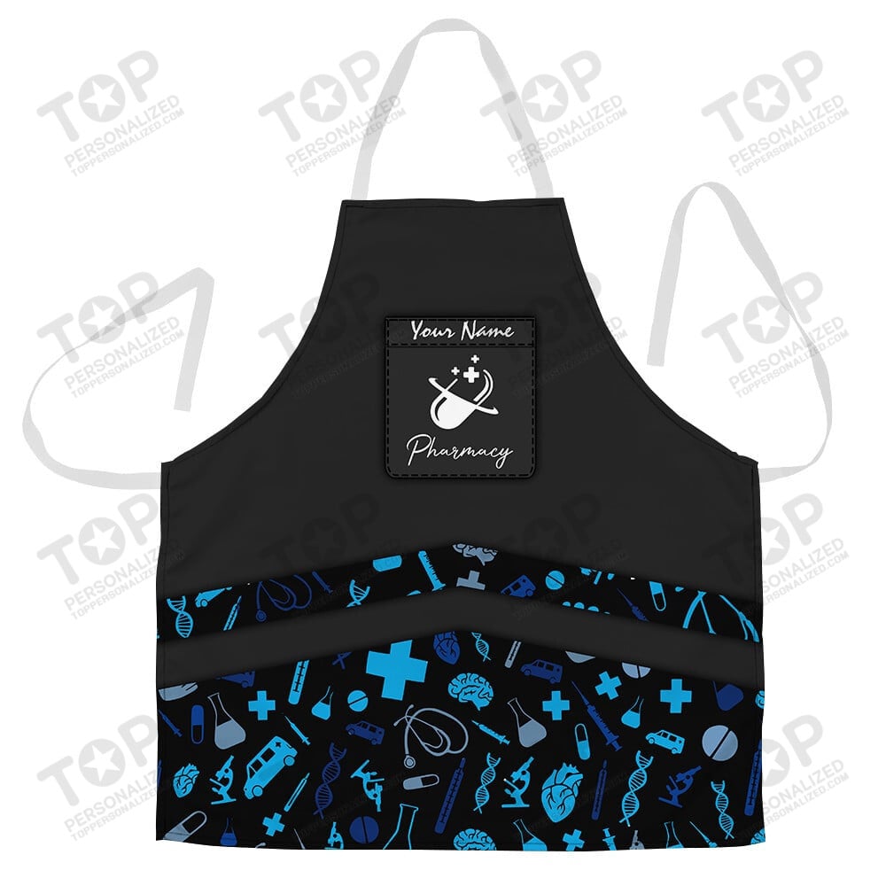 Pharmacy Tools Pattern Medical Apron Custom Pharmacist, Pharmacy techn ...