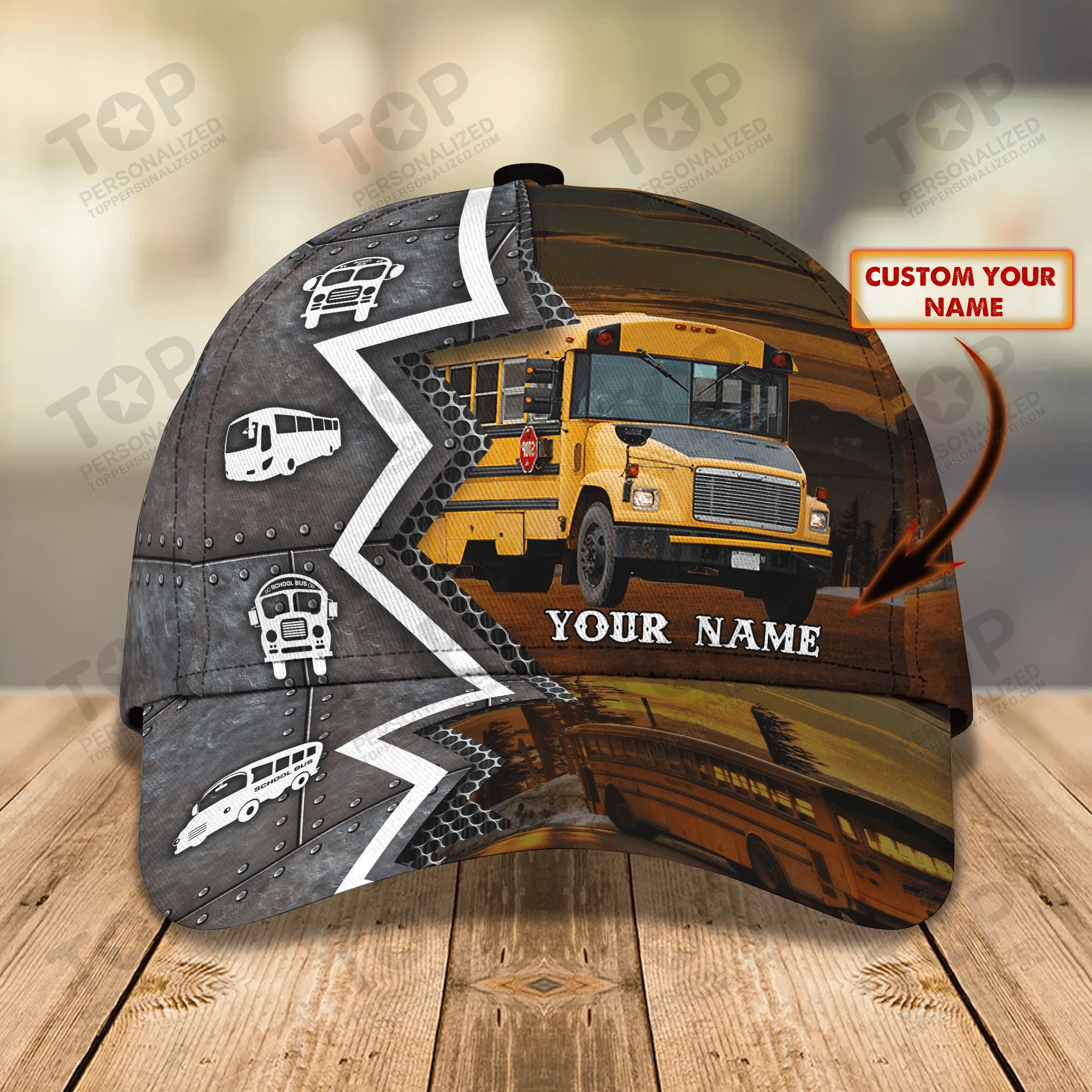 Bus Driver 01 - Personalized Name Cap - TD96 - Top Personalized