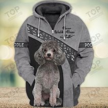 Poodle Lover Never Walk Alone 3D Full Print Shirts 1139