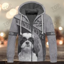 Shih Tzu Love Never Walk Alone 3D Full Print Shirts 1159