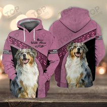 Miniature American Shepherd Love Never Walk Alone 3D Full Print Shirts 1175