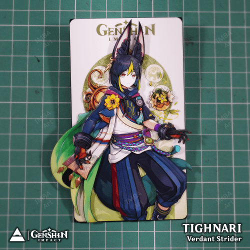 TIGHNARI - Verdant Strider IMBA Art 3D Paper Custom | 3D Genshin Impact Card