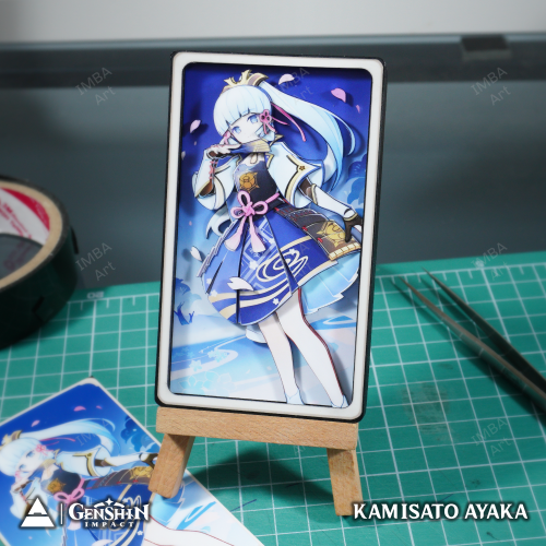 KAMISATO AYAKA - IMBA Art 3D Paper Custom | 3D Genshin Impact Card