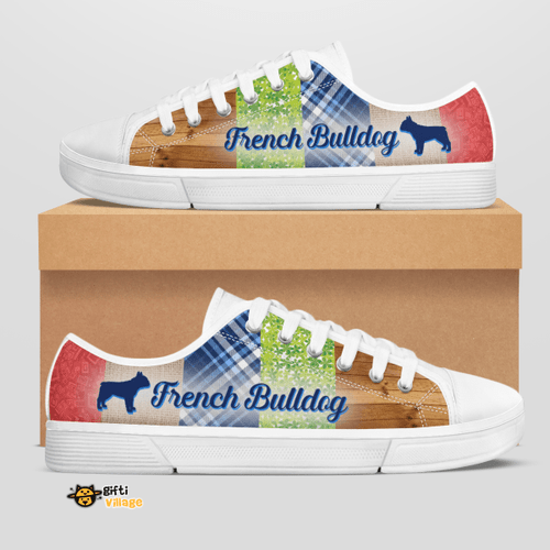 French bulldog Low Top Shoes