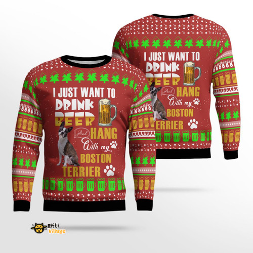 Boston terrier Ugly Sweater