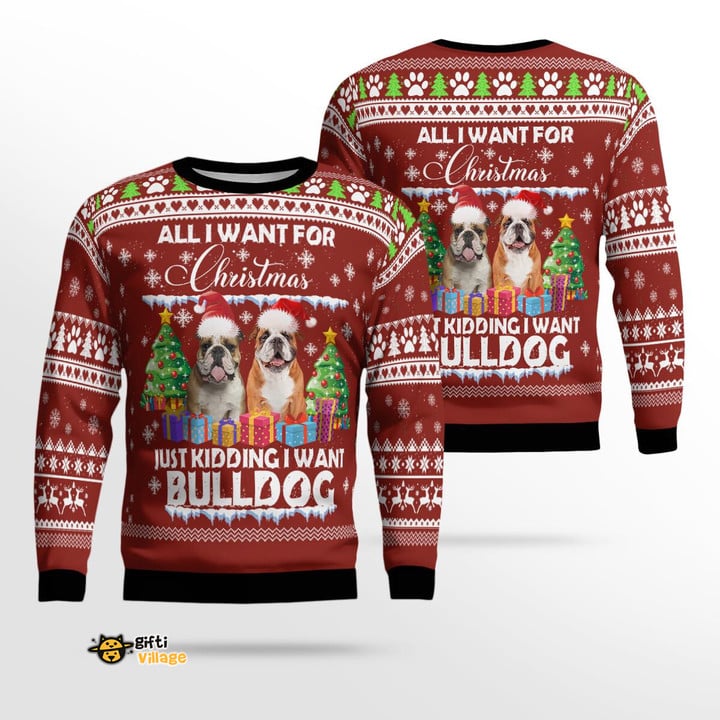 Bulldog Ugly Sweater