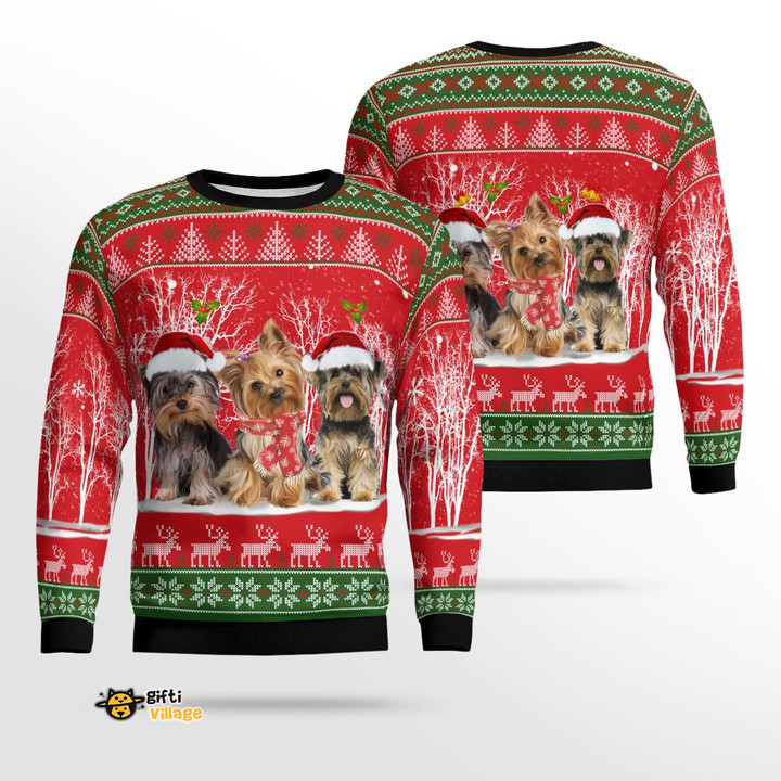 Christmas yorkshire terrier Sweatshirt
