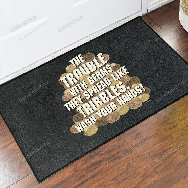 The Original Series Wash Your Hands Tribbles Stack Front Back Door Rug Durable Rubber Backing Funny Doormat The Original Chenille Doormat Great Outdoor Rugs And Mats For Patio