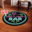 Bar Cabinet Personalized Bar Living Room Round Mat Circle Rug