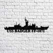Uss Badger Ff1071 V2 Navy Ship Metal Art, Custom Us Navy Ship Cut Metal Signs Uss Badger Coffee Signs Kitchen Decor Puny Garage Signs For Men