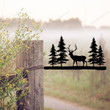 Deer, Whitetailed Deer Metal Tree Stake, Forrest Metal Signs Deer Whitetailed Wall Signs Large Big Metal Stakes For Yard Signs