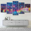 Futuristic Retro Background 80s Style Digital 5 Galaxy Sky And Space Painting Canvas Futuristic Retro Canvas Set Fun Canvas For Painting For Kids