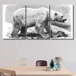 Polar Bear Ursus Maritimus Vintage Illustration Bear Animals Canvas Wall Art Polar Bear Canvas Puller Nice Canvas App For Students