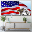 Bald Eagle Front American Flag Eagle Animals Premium Canvas Art Bald Eagle Canvas Boads Cool Canvas For Coloring