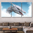 White Dragon 3d Illustration Dragon Animals Canvas Art White Dragon Colored Plastic Canvas Sheets Shapely Plaster For Canvas Painting