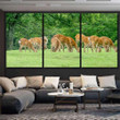 Flock Deer Summer Fur Grazing On Deer Animals Canvas Wall Art Flock Deer Canvas Painting Small Polyester Canvas For Sublimation